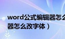 word公式编辑器怎么放大（word公式编辑器怎么改字体）