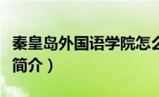 秦皇岛外国语学院怎么样（秦皇岛外国语学院简介）