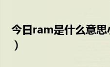 今日ram是什么意思小羊（RAM是什么意思）