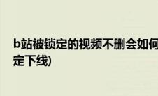 b站被锁定的视频不删会如何(如果我认为我的视频被b站锁定下线)