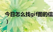 今日怎么找gif图的信息（怎么找gif图的出处）