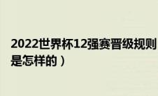 2022世界杯12强赛晋级规则（2022世界杯12强赛晋级规则是怎样的）