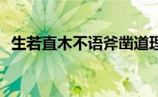 生若直木不语斧凿道理(生若直木不语斧凿)