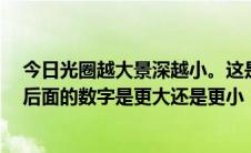 今日光圈越大景深越小。这是什么意思光圈是指哪个参数F后面的数字是更大还是更小