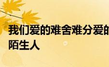 我们爱的难舍难分爱的奋不顾身为何再见只是陌生人