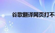 谷歌翻译网页打不开(谷歌翻译网页)