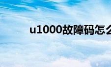 u1000故障码怎么解决（u1016）