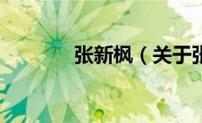 张新枫（关于张新枫的介绍）