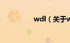 wdl（关于wdl的介绍）