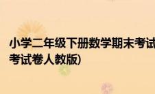 小学二年级下册数学期末考试卷子(小学二年级下册数学期末考试卷人教版)