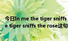 今日In me the tiger sniffs the rose.什么意思（In me the tiger sniffs the rose这句是什么意思）