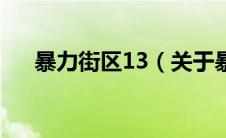 暴力街区13（关于暴力街区13的介绍）