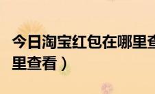 今日淘宝红包在哪里查看记录（淘宝红包在哪里查看）