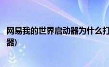 网易我的世界启动器为什么打不开(网易我的世界打不开启动器)