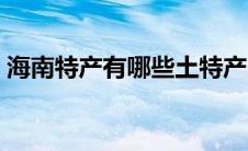 海南特产有哪些土特产（海南特产都有什么）