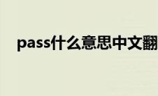 pass什么意思中文翻译（pass什么意思）