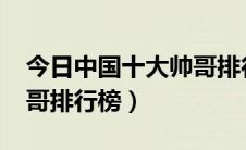 今日中国十大帅哥排行榜2021（中国十大帅哥排行榜）