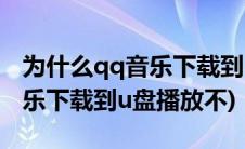 为什么qq音乐下载到u盘不能听(为什么qq音乐下载到u盘播放不)