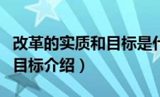 改革的实质和目标是什么（关于改革的实质和目标介绍）