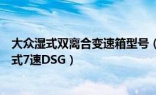 大众湿式双离合变速箱型号（大众湿式双离合变速器大众湿式7速DSG）