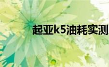 起亚k5油耗实测（起亚k5油耗）