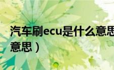 汽车刷ecu是什么意思啊（汽车刷ECU是什么意思）