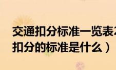 交通扣分标准一览表2023口诀（新交通法规扣分的标准是什么）