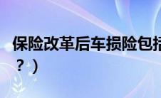 保险改革后车损险包括什么（车损险包括什么？）