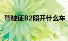 驾驶证B2照开什么车（驾驶证m是什么证）