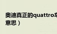 奥迪真正的quattro车型（奥迪quattro什么意思）