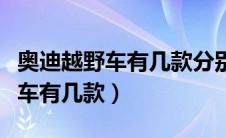 奥迪越野车有几款分别价格和图片（奥迪越野车有几款）