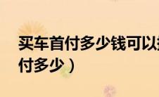 买车首付多少钱可以提车20万左右（买车首付多少）