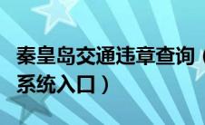 秦皇岛交通违章查询（秦皇岛机动车违章查询系统入口）