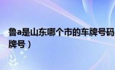 鲁a是山东哪个市的车牌号码（鲁A到鲁Z分别是哪些市的车牌号）