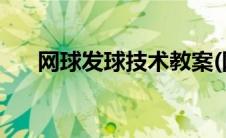 网球发球技术教案(网球发球技术图解)