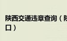 陕西交通违章查询（陕西交通违章查询网站入口）