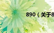 890（关于890的介绍）