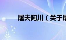 屠夫阿川（关于屠夫阿川的介绍）