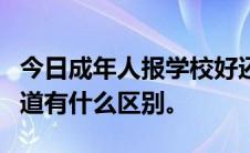 今日成年人报学校好还是报教育机构好我想知道有什么区别。