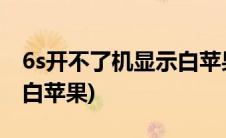 6s开不了机显示白苹果(苹果6s开机一直显示白苹果)