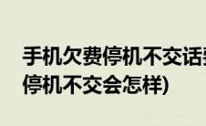 手机欠费停机不交话费会继续扣不(手机欠费停机不交会怎样)