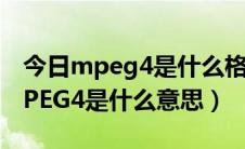 今日mpeg4是什么格式可以转成mp4吗（MPEG4是什么意思）