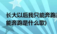 长大以后我只能奔跑是什么歌(长大以后我只能奔跑是什么歌)