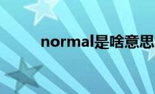 normal是啥意思（normal释义）