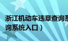 浙江机动车违章查询系统（河北机动车违章查询系统入口）