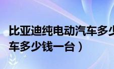 比亚迪纯电动汽车多少钱一台（比亚迪电动汽车多少钱一台）