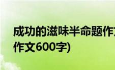 成功的滋味半命题作文600字(的滋味半命题作文600字)