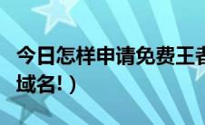 今日怎样申请免费王者体验服（怎样申请免费域名!）