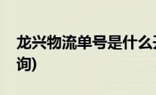 龙兴物流单号是什么开头的(龙兴物流单号查询)