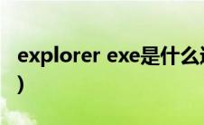 explorer exe是什么进程(explorer exe下载)